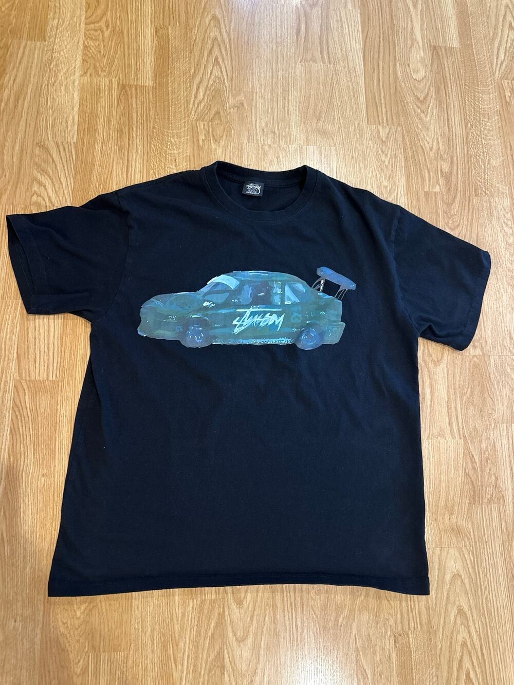Stussy Racecar Tee 'Black', Size Large